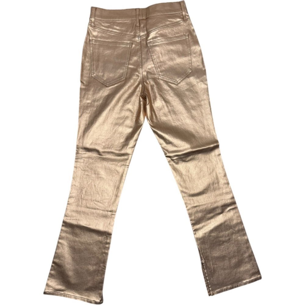 Express High Rise Metallic Rose Gold Jeans - Picture 4 of 9